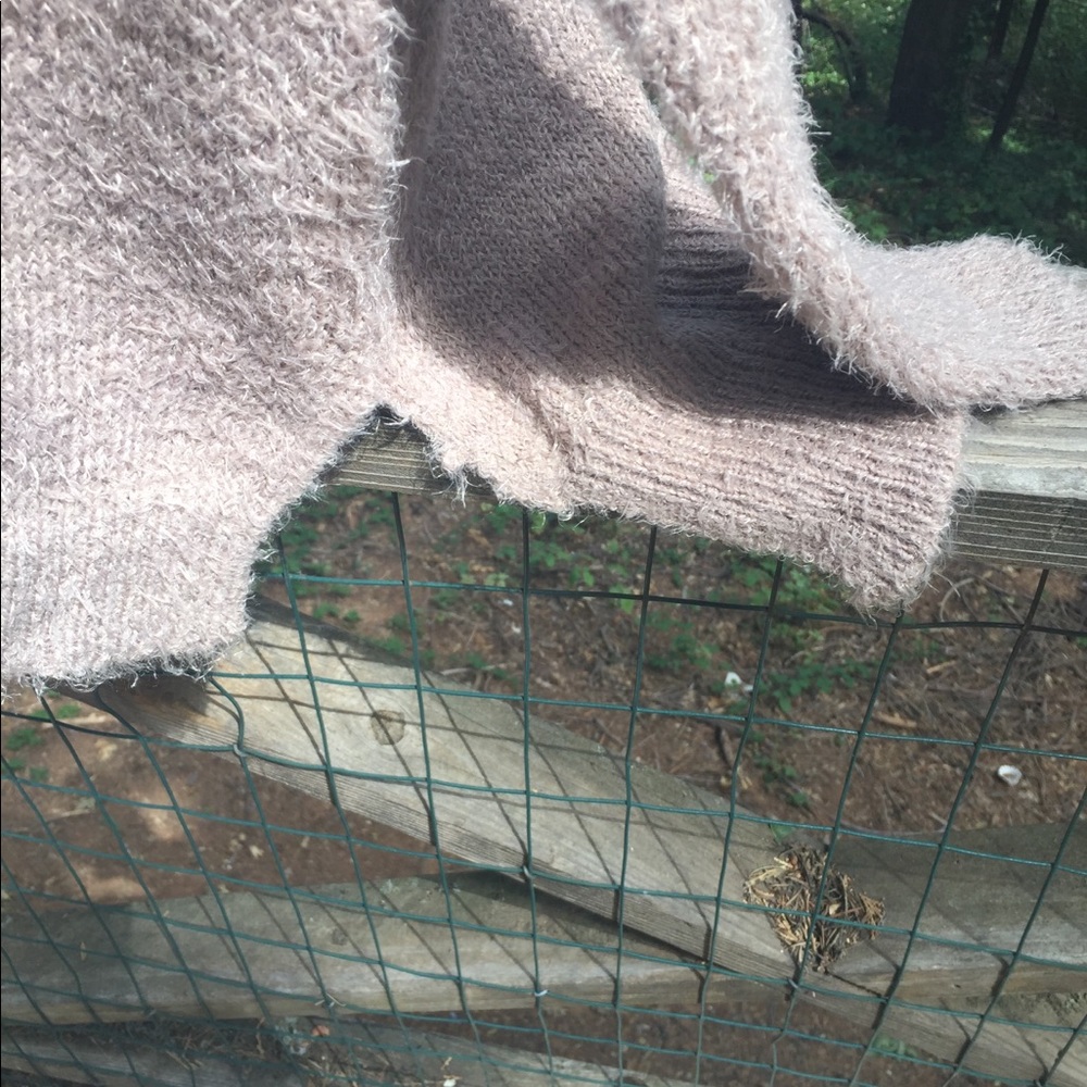 Ambiance mocha tan fuzzy tunic style cozy  fuzzy  pullover sweater HP 25x2 - Picture 5 of 11